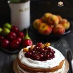 Eggless Vanilla Sponge Fruit Cake Recipe