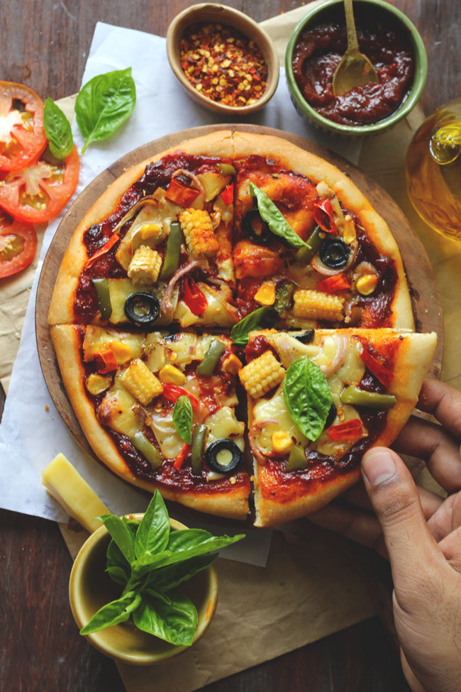 Classic Cheese Veg Pizza Recipe - Fun FOOD and Frolic