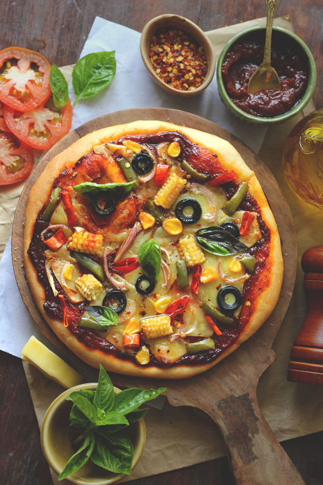 Classic Cheese Veg Pizza Recipe Fun FOOD and Frolic