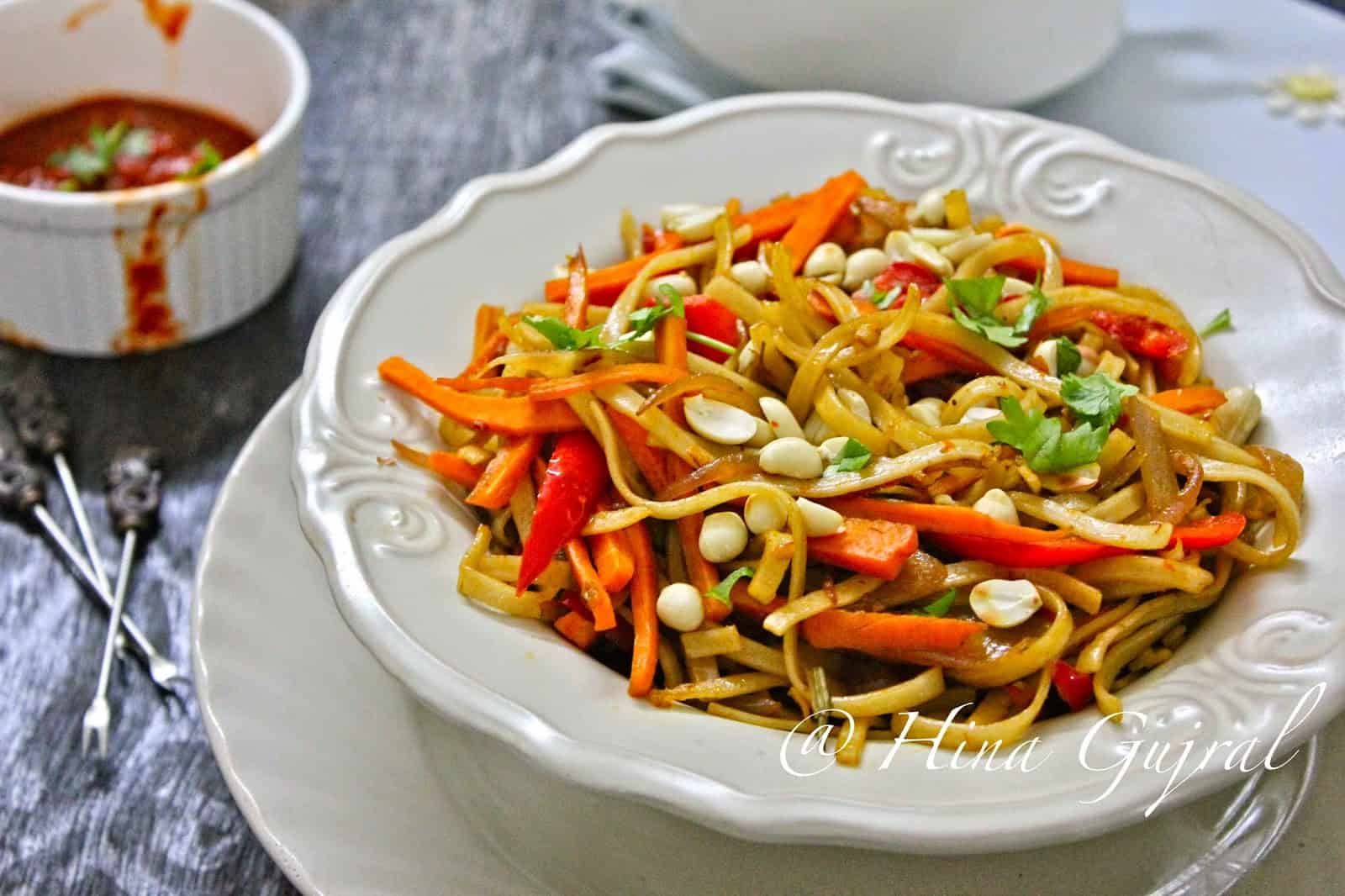 Pad Thai (Flat Noodles with Vegetables) Fun FOOD and Frolic