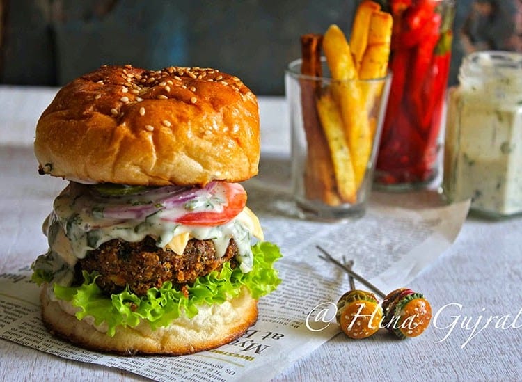 Roasted Mushroom and Vegetable Burger Recipe Fun FOOD and Frolic