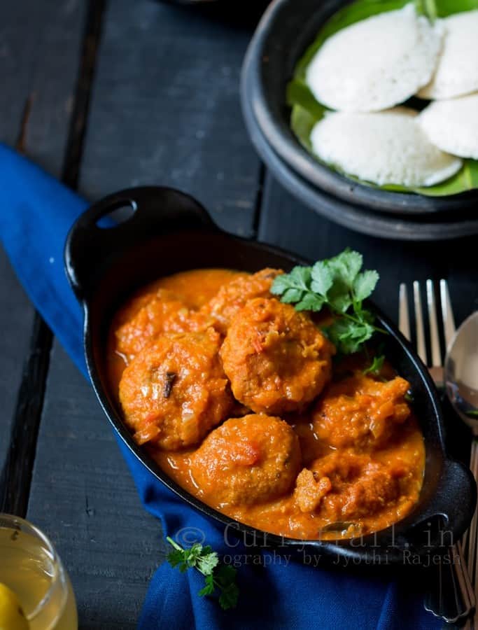 South Indian Vada Curry Recipe (Vadakari) is a specialty from Tamil Nadu which is made from masala vadai (Bengal gram fritters). Find recipe of Vadakari