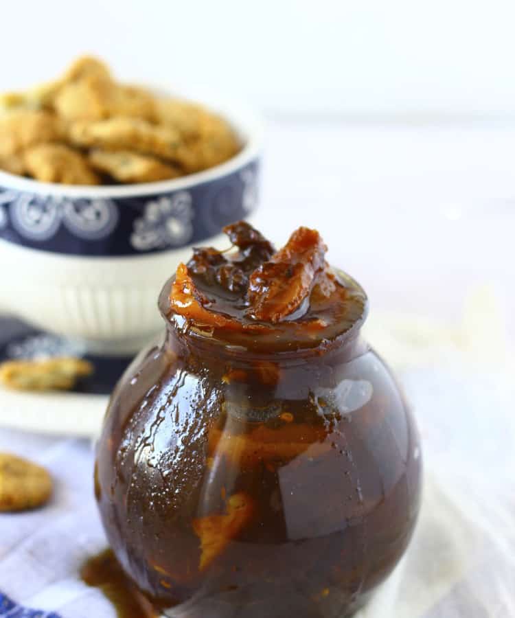 Amchur Ki Launji is a delectable Indian condiment perfect to dip in paratha or snacks.