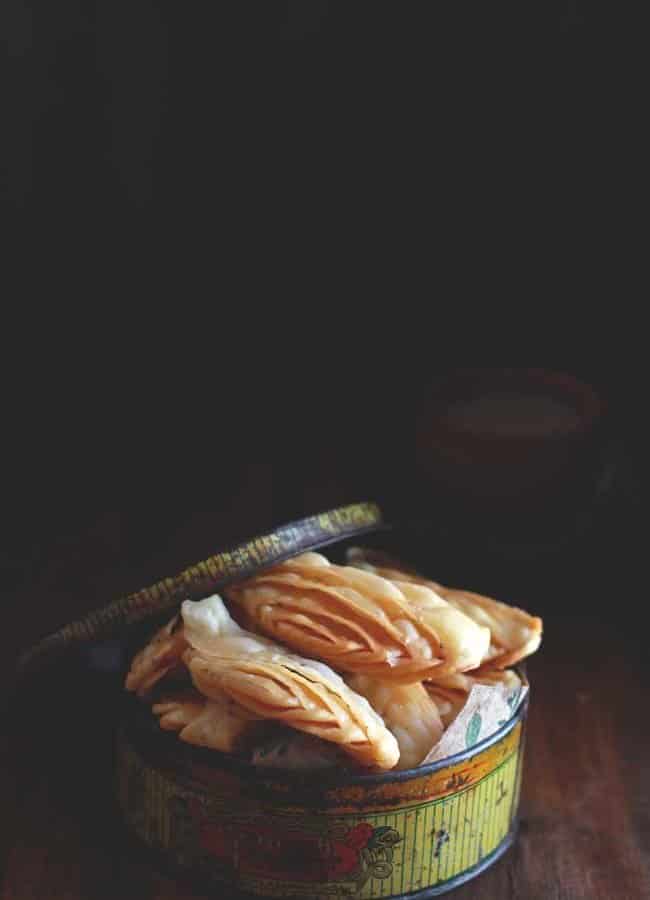 Nimki (Savory Crackers) is a popular Indian tea-time snack. This Nimki recipe has no butter or oil in the dough. Perfect for the festive indulgence.