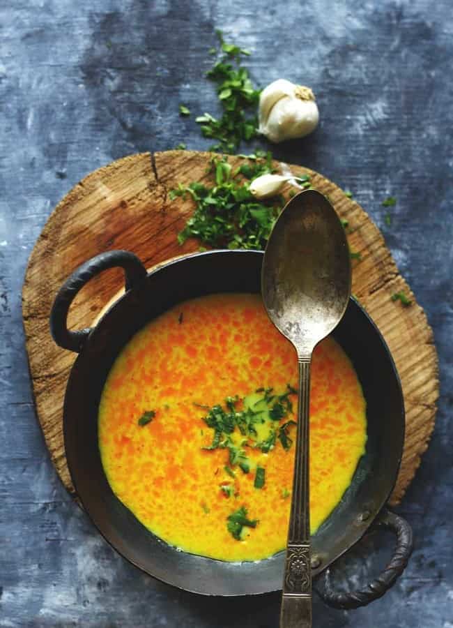 Adrak-Lehsun Ki Sabzi is one of the best gluten-free curry recipes we have come across. Find how to make adrak-lehsun ki sabzi punjabi style