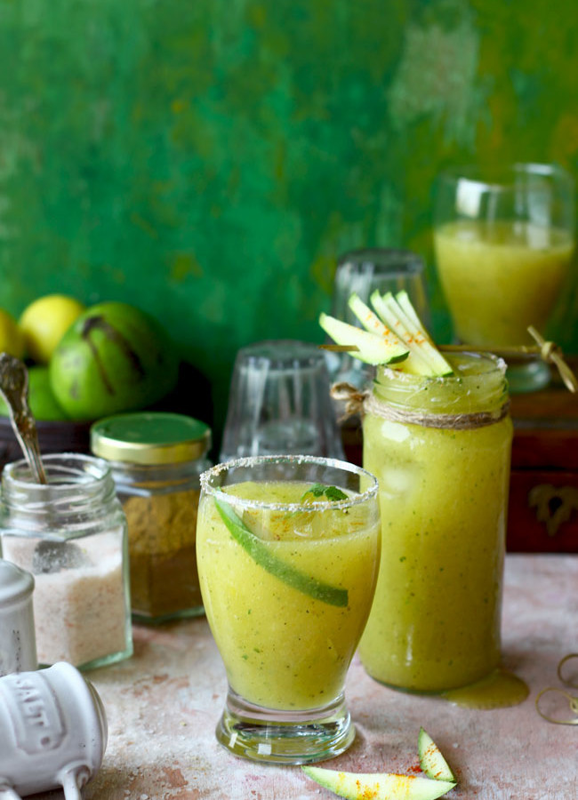 Aam Panna is a savory, traditional Indian summer drink prepared with raw mango. Find how to make aam panna in few simple steps