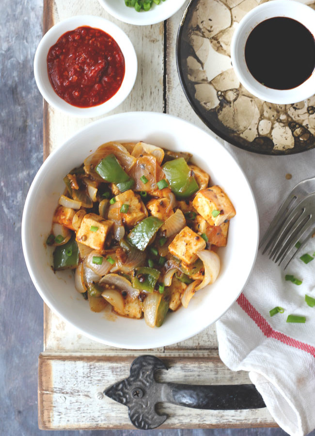 This Chilli Paneer recipe is quick and easy to make, and perfect for parties and quick weeknight dinners! Find how to make chilli paneer