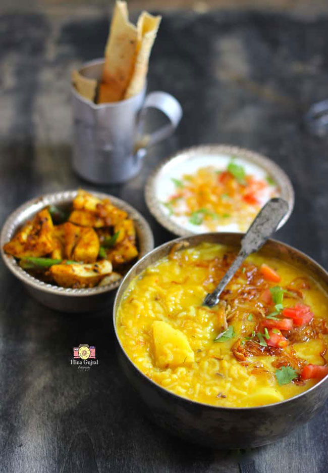 Dal Khichdi is an Indian style lentil and rice one-pot gluten-free, vegetarian dish.