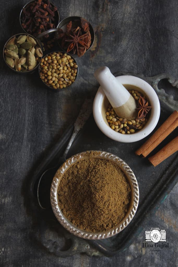 Garam Masala is a spice blend commonly used for cooking in the Indian subcontinent.