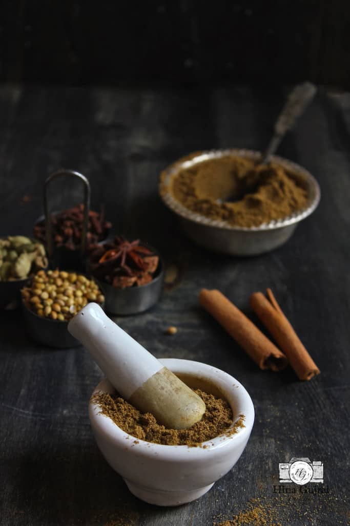 Garam Masala is a spice blend commonly used for cooking in the Indian subcontinent.