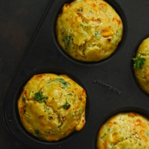 Cheese Muffin is perfect teatime snack loaded with cheese, sweet corn and fresh herbs.