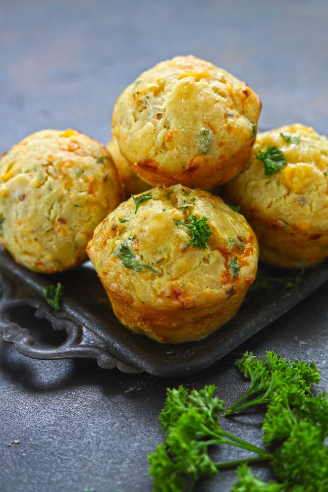 Cheese Muffin is perfect teatime snack loaded with cheese, sweet corn and fresh herbs.