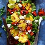 This grilled pineapple salad takes its cue from the sweet and tangy flavors.