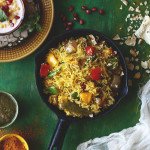 Achari Paneer Tawa Pulao is one of the simplest recipes I have tried with the achaar masala (pickle spice mix). Find recipe