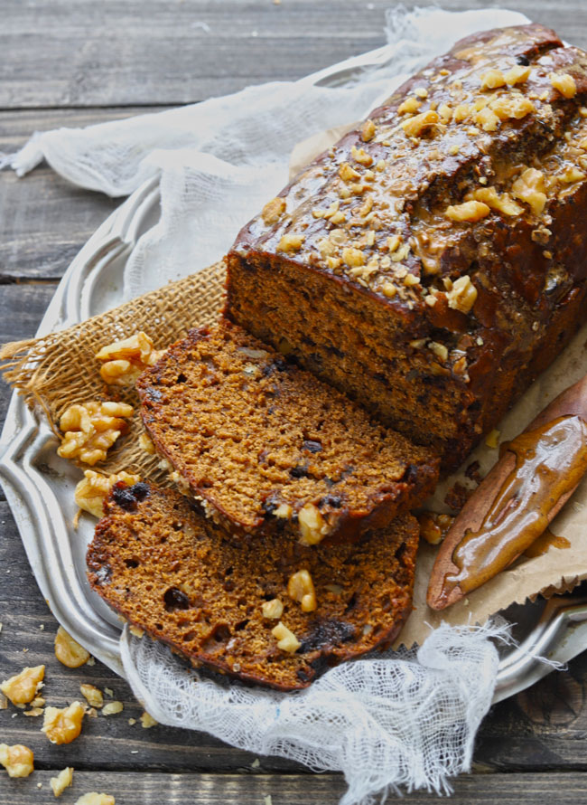 Date Nut Bread is a quick date loaf packed with the goodness of walnuts.