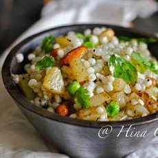 pulao prepared alongside tapioca or sago pearls Sabudana Khichdi Recipe