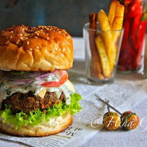 Roasted Mushroom too Vegetable Burger Recipe Roasted Mushroom too Vegetable Burger Recipe