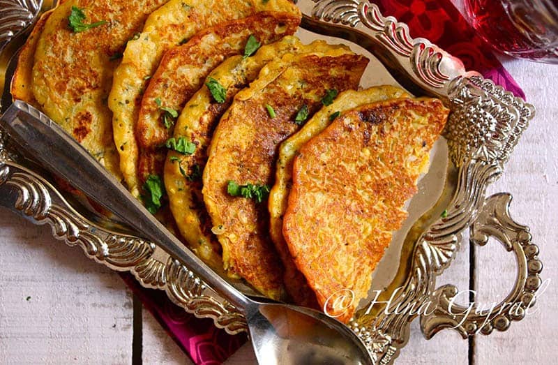 Corn Besan Cheela (Corn and Gram Flour Savory Pancakes) Fun FOOD Frolic