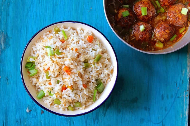 Vegetable Manchurian with Fried Rice Fun FOOD and Frolic