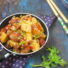 Potato and Red Beans Chinese Stir Fry is an easy to make a stir-fry appetizer, the addition of red kidney beans provide a healthy dimension to this dish.