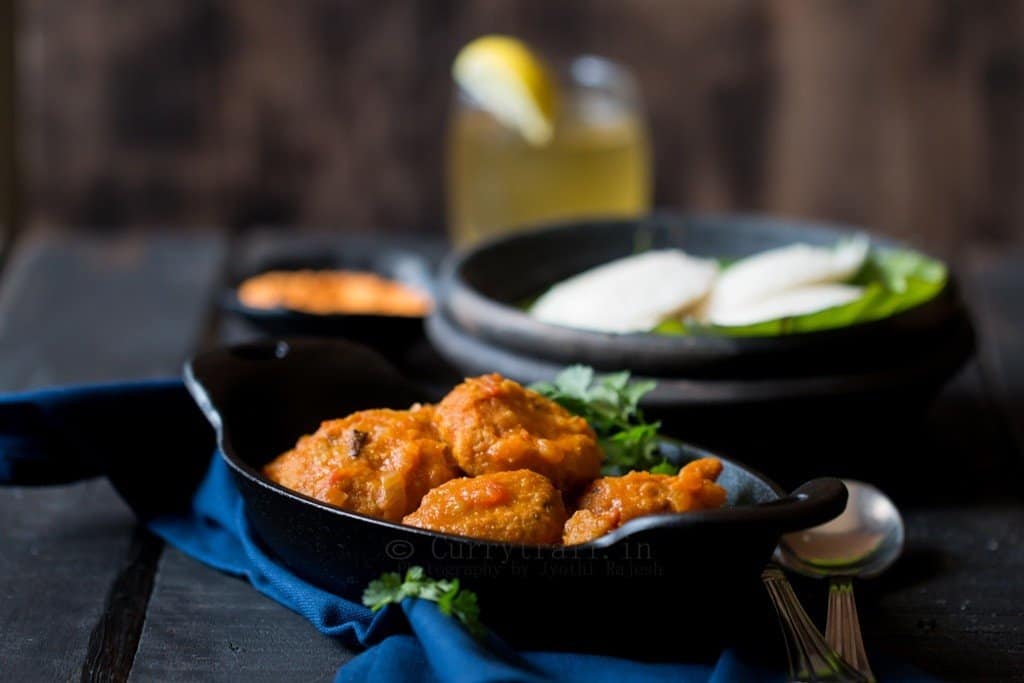 South Indian Vada Curry Recipe (Vadakari) is a specialty from Tamil Nadu which is made from masala vadai (Bengal gram fritters). Find recipe of Vadakari