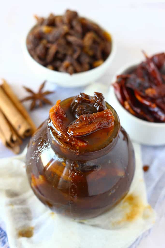 Amchur Ki Launji is a delectable Indian condiment perfect to dip in paratha or snacks. 