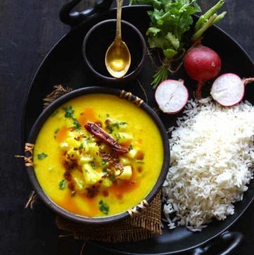 Mooli Ki Kadhi is one of the best summer curry recipes. It is light on the stomach, big on flavors and requires your minimal time near the stove.