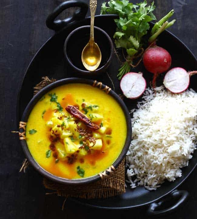 Mooli Ki Kadhi is one of the best summer curry recipes. It is light on the stomach, big on flavors and requires your minimal time near the stove.