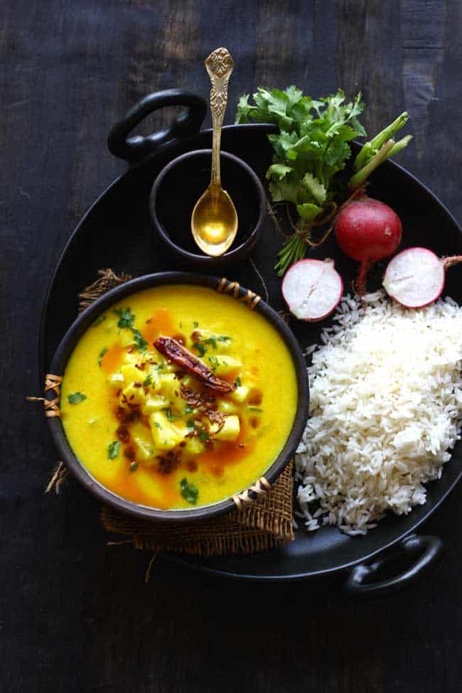 Mooli Ki Kadhi is one of the best summer curry recipes. It is light on the stomach, big on flavors and requires your minimal time near the stove.