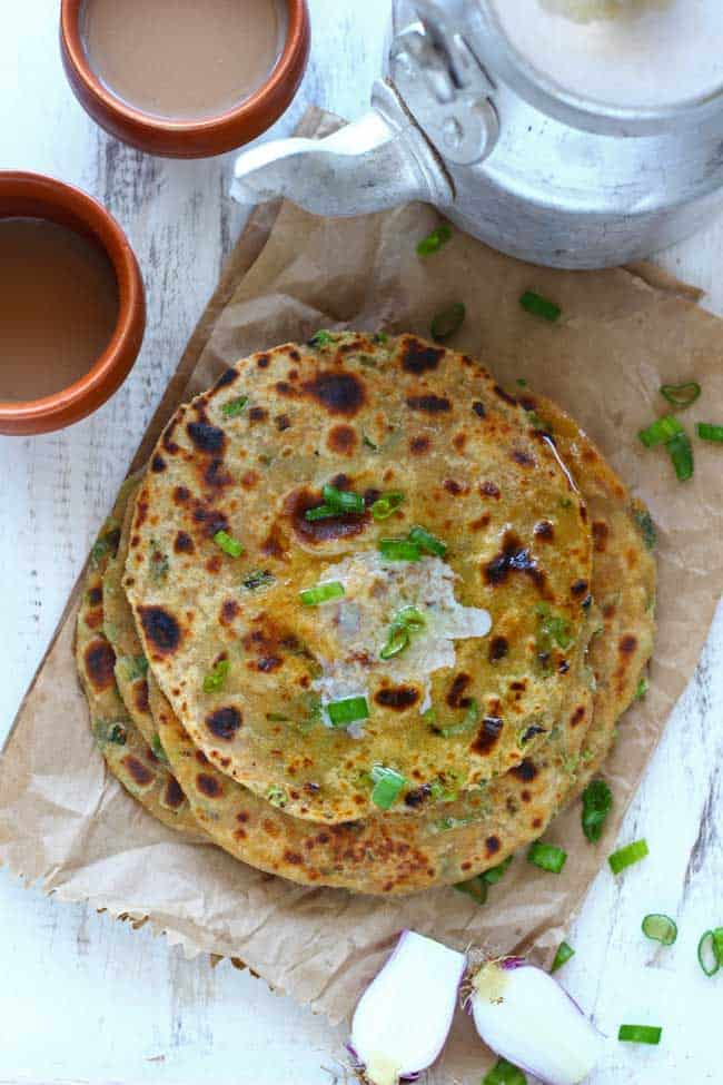 Spring Onion and Paneer Paratha is a wholesome, delicious and super-easy breakfast recipe. Learn how to make Spring Onion and Paneer Paratha in few simple steps
