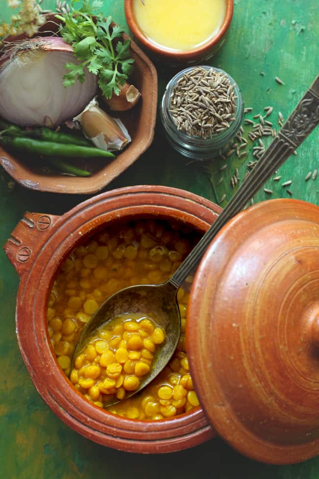 Palak Chana Dal is a healthy, wholesome, gluten-free Indian style chana dal with spinach.