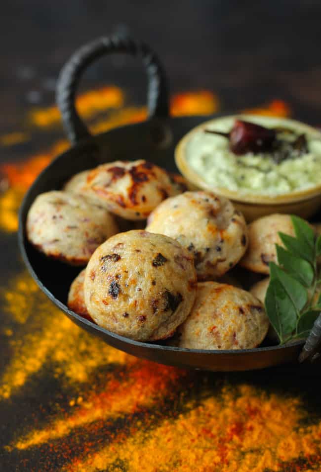Rava Paniyaram is a vegetarian instant South Indian tea time snack.