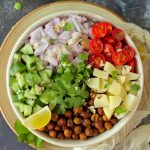 Chana Salad is a protein-packed, gluten-free, healthy brown chana salad.