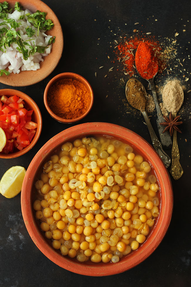 Ingredients for making matar kulcha