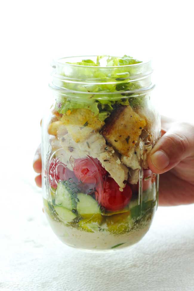 salad in a jar
