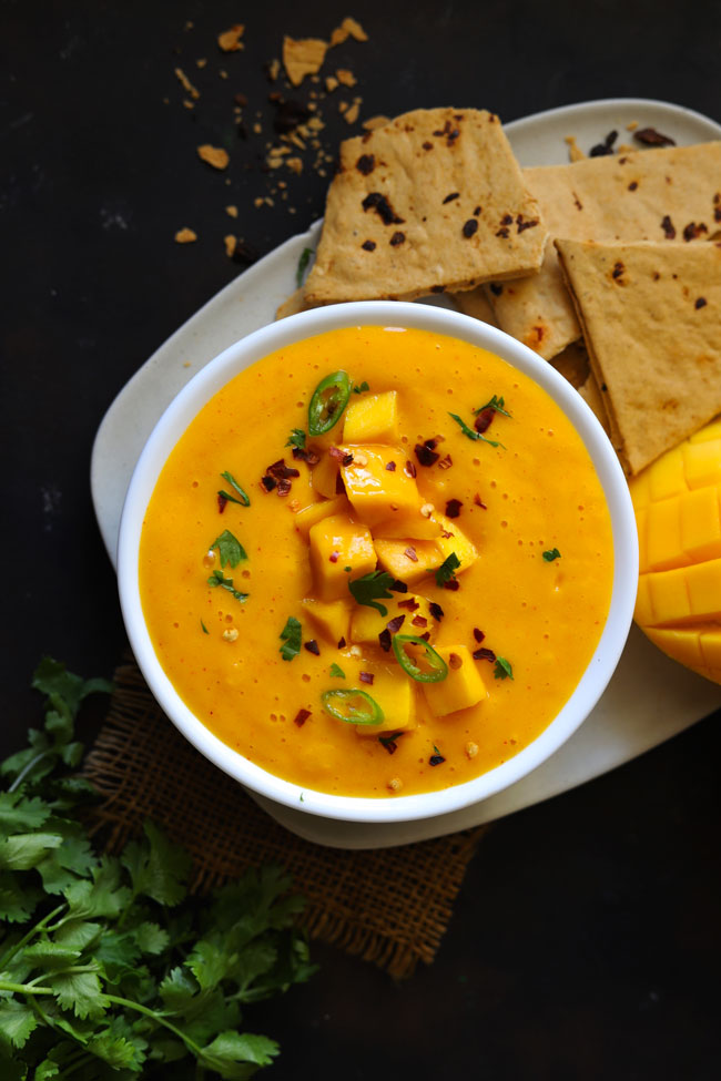 A sweet and spicy mango chili dip
