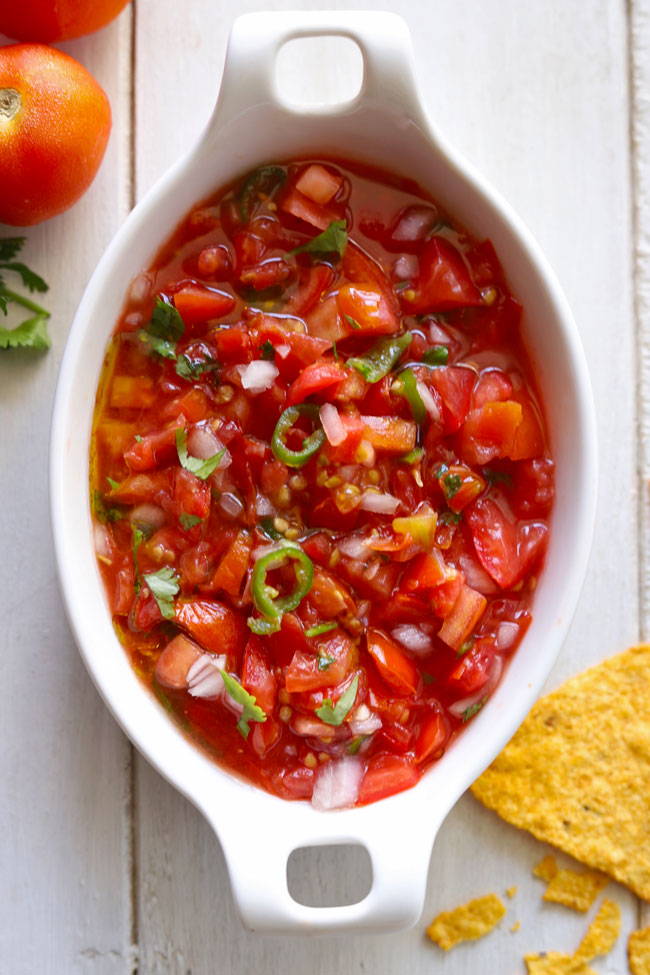Tomato Salsa | Chunky Salsa Recipe - Fun FOOD Frolic