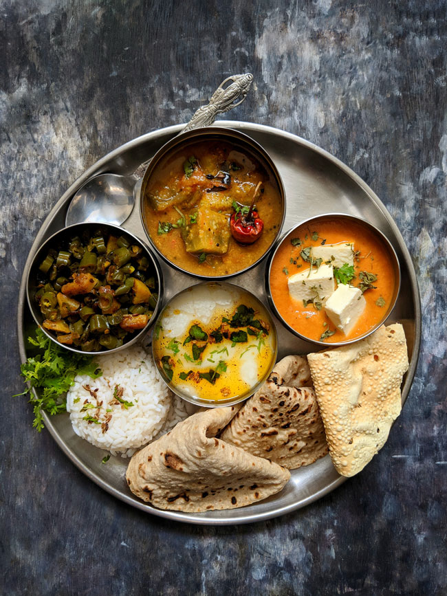 Everyday Indian Thali Meal Idea