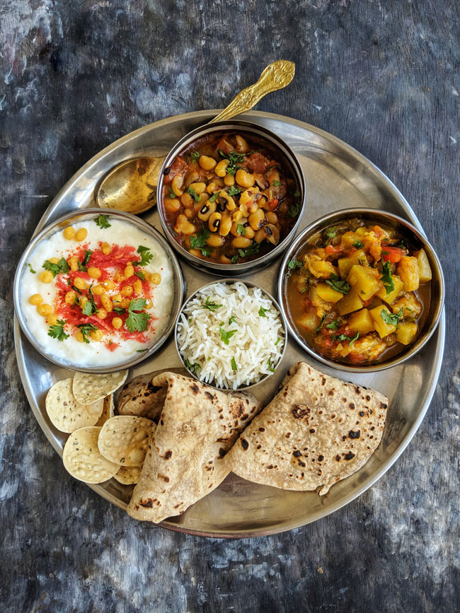 Everyday Indian Thali Meal Idea