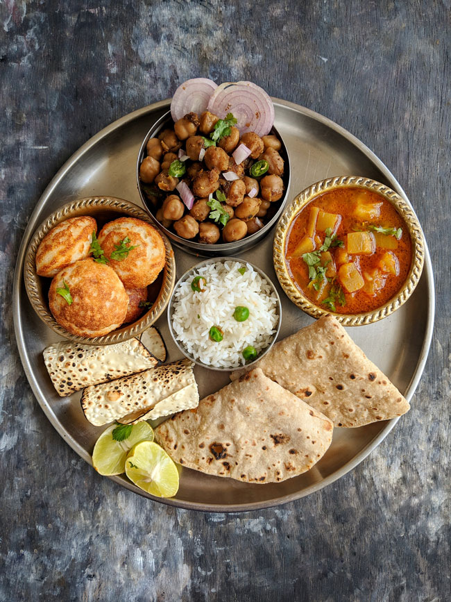 Everyday Indian Thali Meal Idea