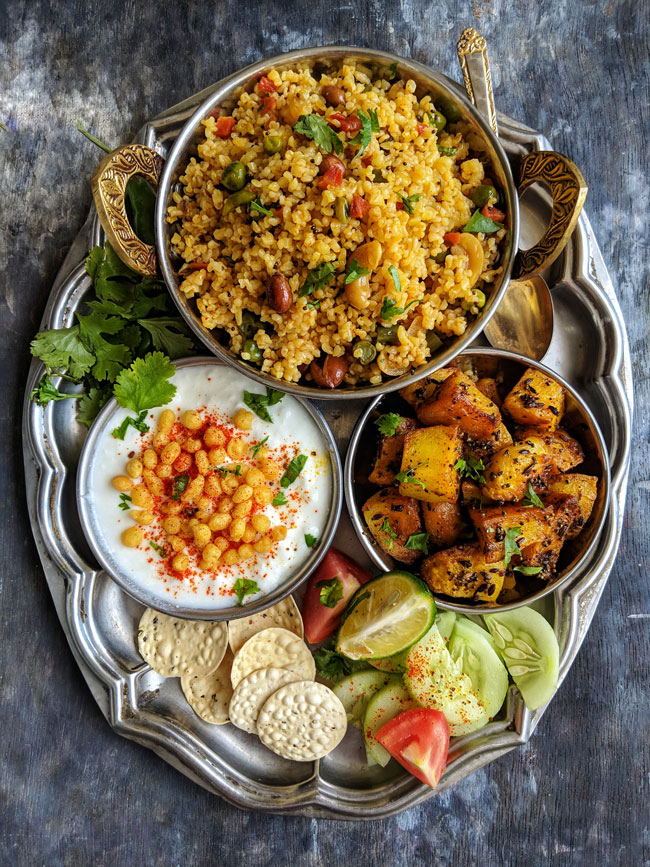 Everyday Indian Thali Meal Idea