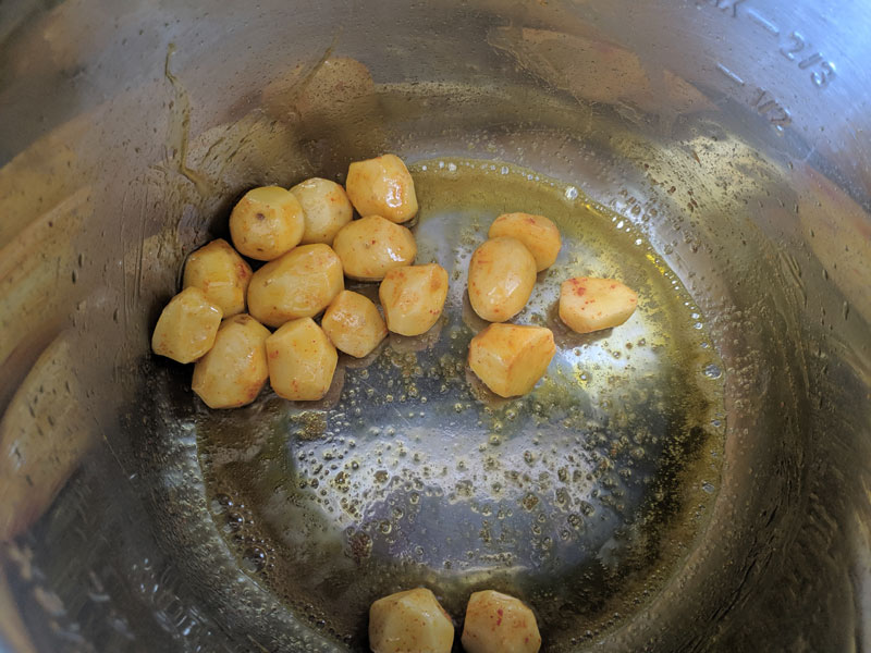 Dum Aloo Cooking Steps