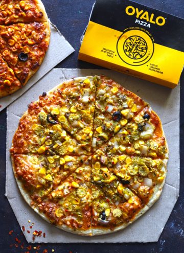 Oyalo Pizza crafted for you a range of delicious 100% vegetarian pizza for takeaway or home delivery.