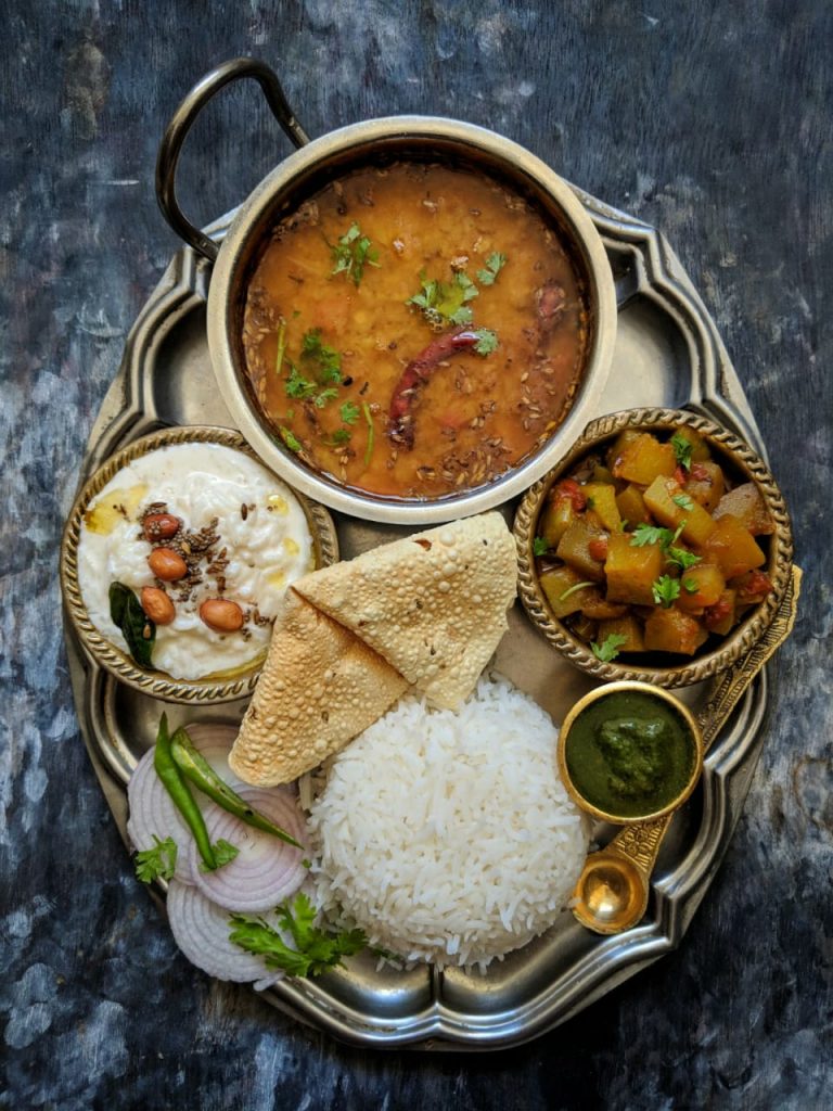 Dal Tadka Indian Thali