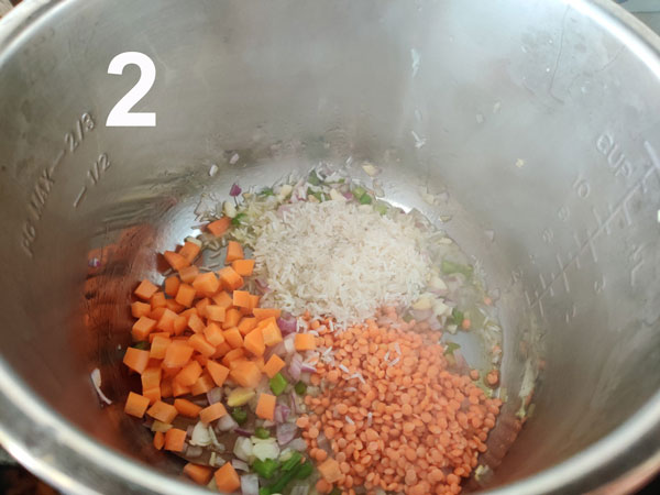 Instant Pot Lentil Soup Cooking Steps