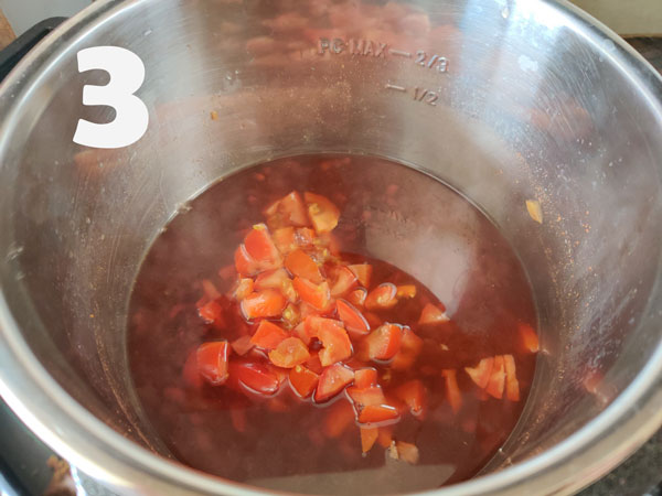 Instant Pot Rajma Cooking Process