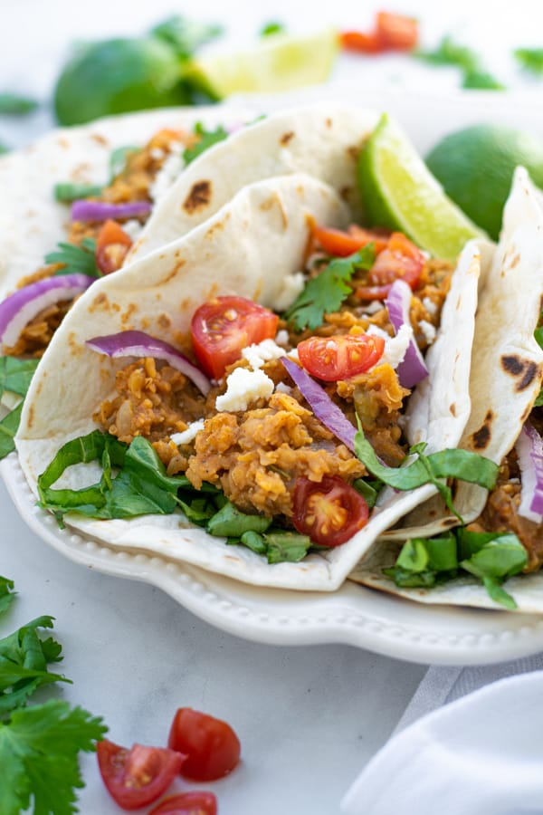 Red Lentil Tacos