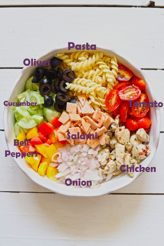 Ingredients For Pasta Salad With Chicken