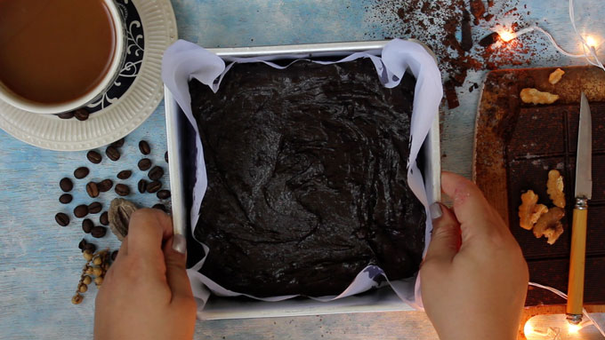 Eggless Brownie Baking Steps