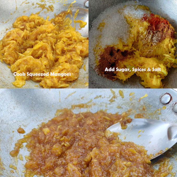 Cooking Steps of Aam Chunda